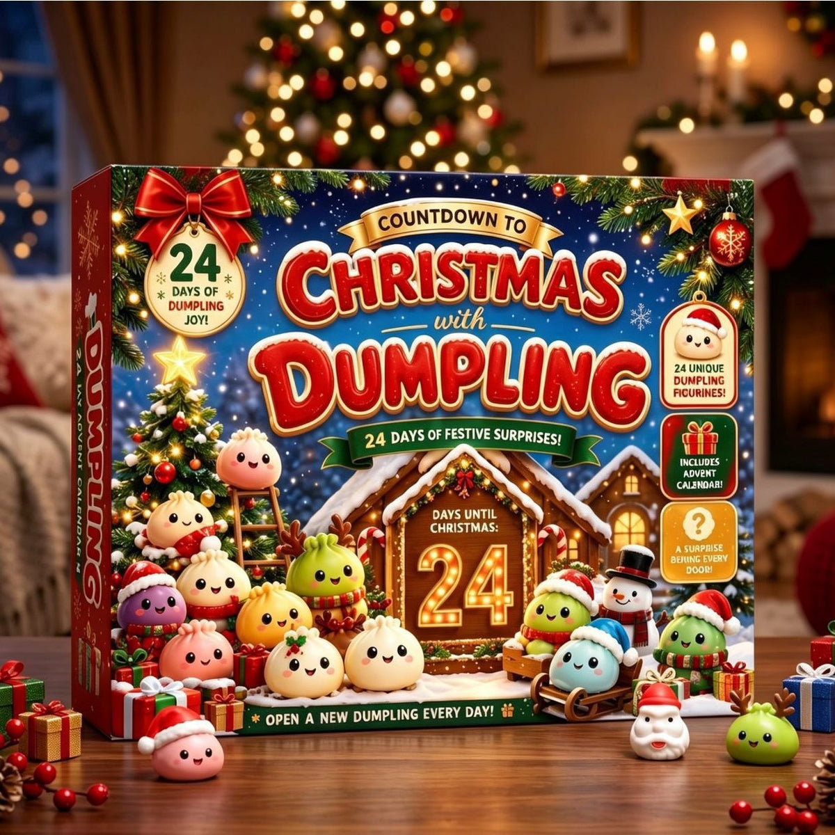 24Pcs Dumpling Squishy Blind Box