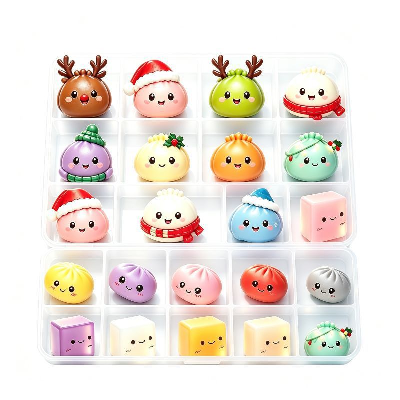 24Pcs Dumpling Squishy Blind Box
