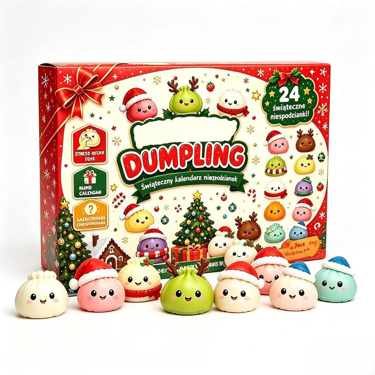 24Pcs Dumpling Squishy Blind Box