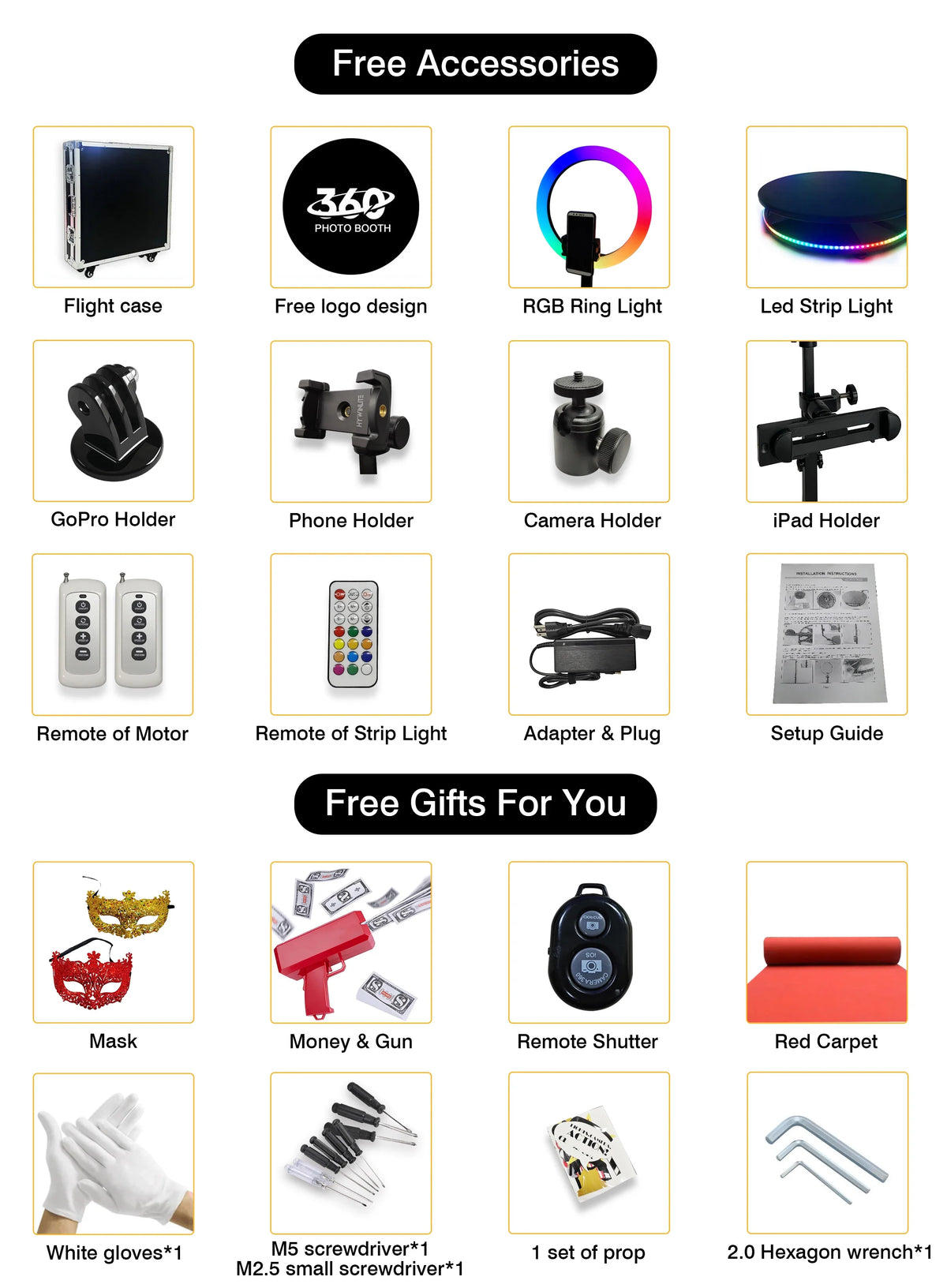 US Local Video 360 Picture Booth Portable Rotate 360 Camera 360 Photobooth